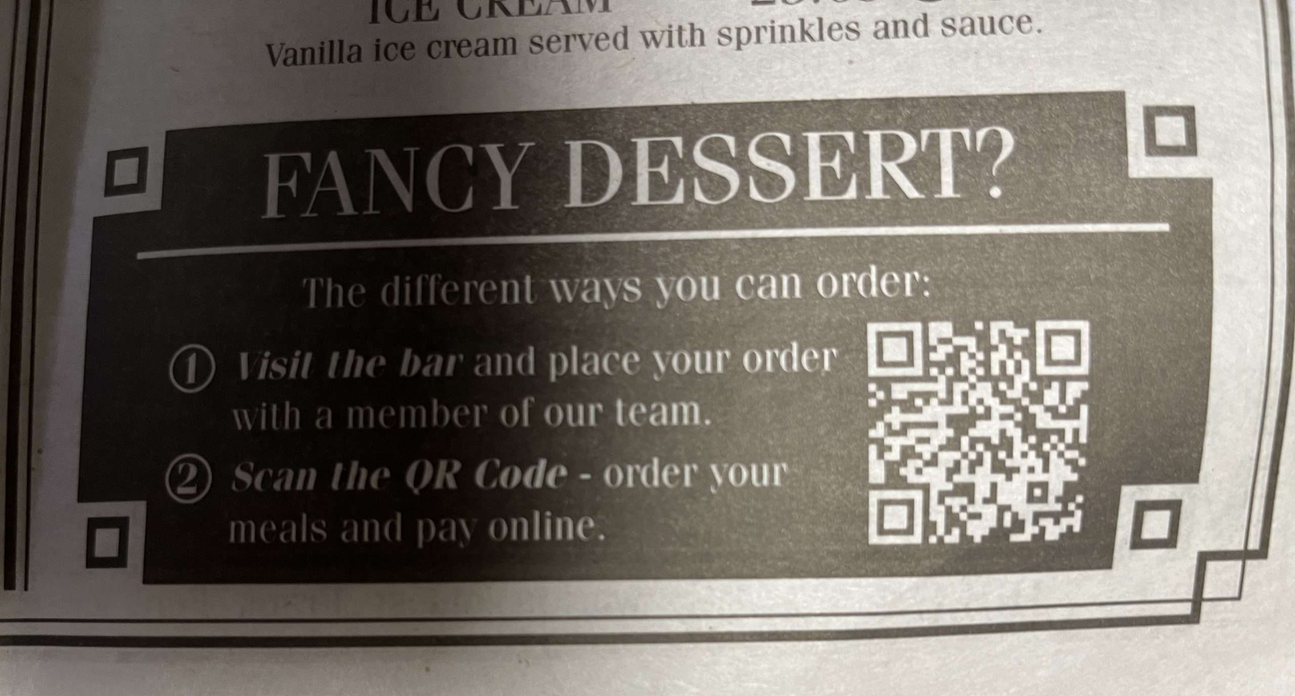 Fancy a Desert Fancy a Desert